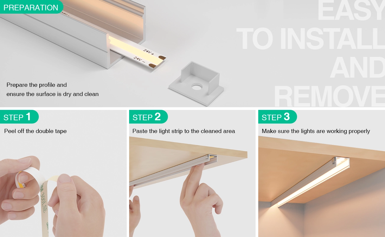 STL002 11W 3000K 140° Strisce LED COB-Striscia LED 12V--08