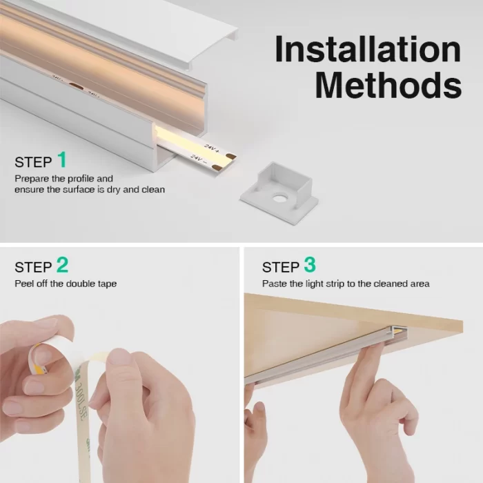 STL002 11W 3000K 140° Striscia di luce COB LED-Striscia LED IP20--STL002 7