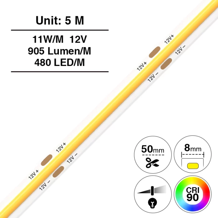 STL002 11W 3000K 140° Strisce LED COB-Strisce LED Corridoio-STL002-s0209(1)