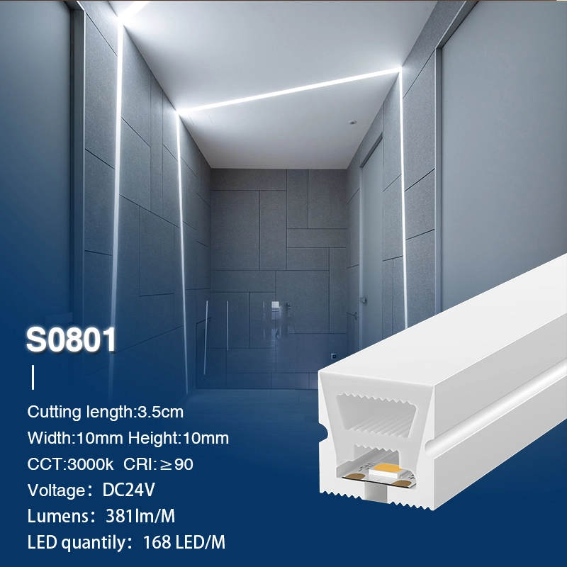 SMD 3000K Ra90 IP65 168LED/m L50000*W10*H10mm 24V fleksibël shirit LED-shirit LED i futur--S0801