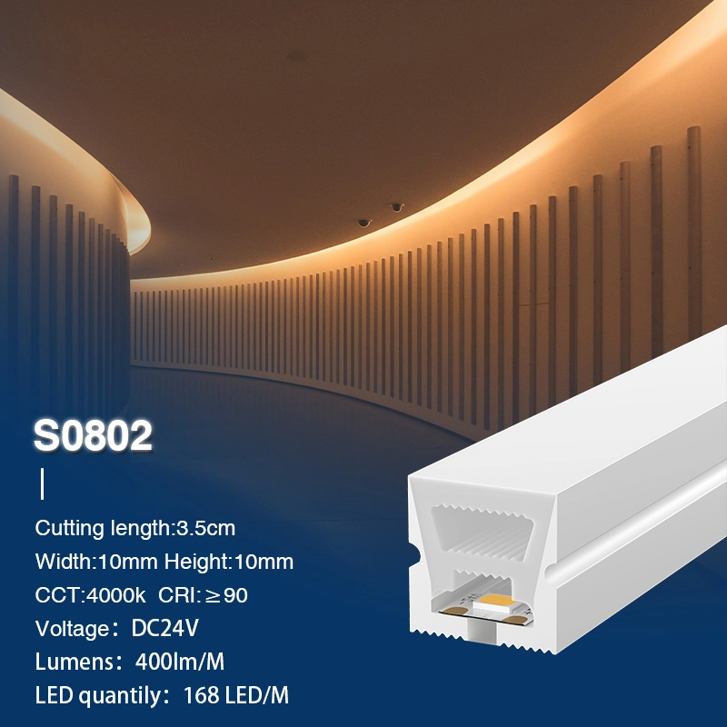 SMD 3000K Ra90 IP65 168LEDs/m L50000*W10*H10mm 24V Striscia LED flessibile-SMD Strisce LED--S0802