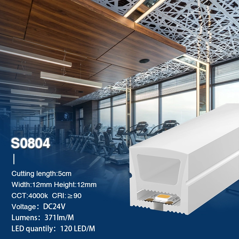SMD 4000K Ra90 IP65 120LEDs/m L50000*W12*H12mm 24V Striscia LED in silicone-Illuminazione delle insegne luminose--S0804