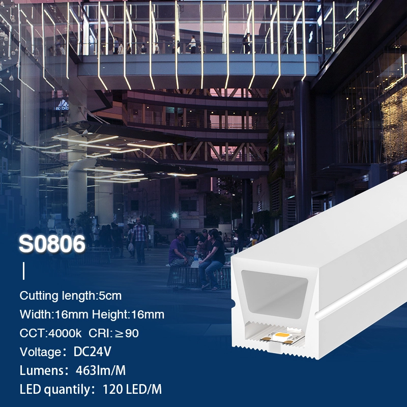 SMD 4000K Ra90 IP65 120LEDs/m L50000 * W16 * H16mm 24V Neon LED Sawb-LED Strips Nyob Room --S0806