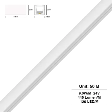 SMD 4000K Ra90 IP65 120LEDs/m L50000*W20*H20mm 24V tîrêjên LED silicone - Ronahiya derenceyan--S0808