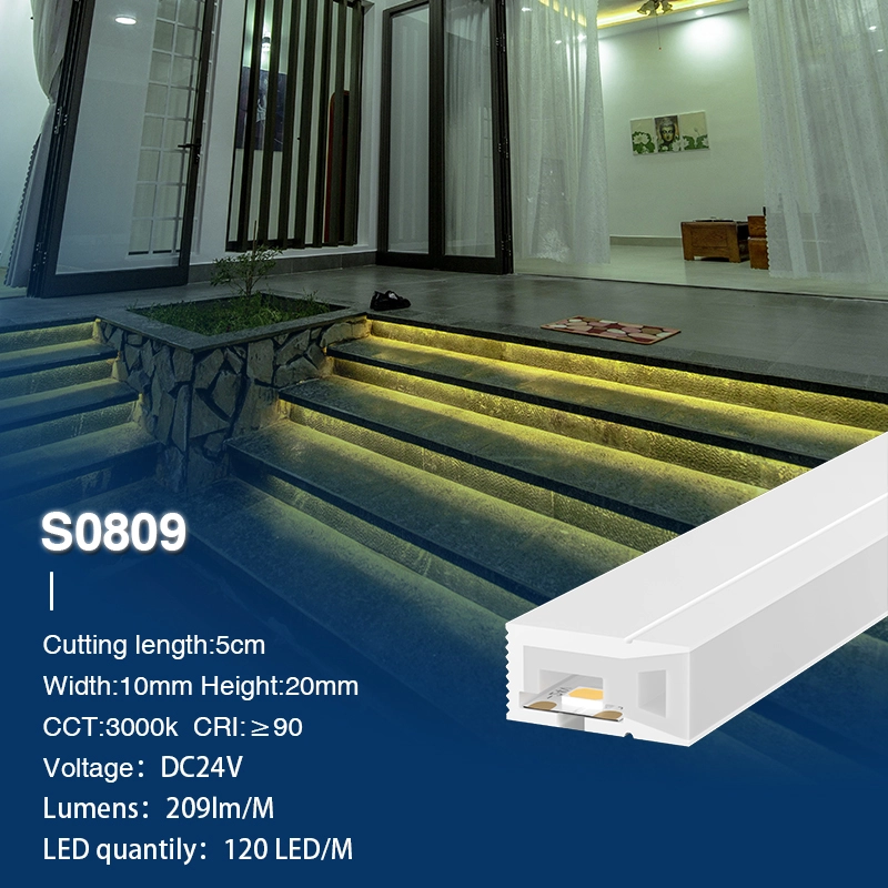 SMD 3000K Ra90 IP65 120LEDs/m L50000*W10*H20mm 24V Гнуткія святлодыёдныя стужкі-3000K Святлодыёдныя стужкі--S0809