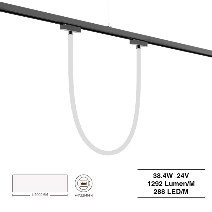 SMD 2835 4000K Ra90 IP65 38.4W 288LEDs/M Neon Flexy Strip LED-Illuminazione della palestra--S0904