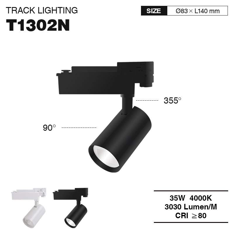 TRL013 35W 3000K 60° Soilsiú rian dubh LED - Spotsoilse Rian Dubh --01