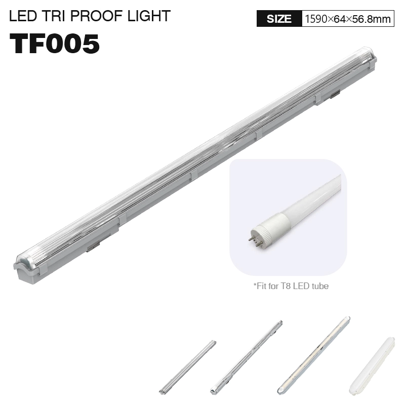 TF005 1x12520lm 1x24W Plafoniera 1 tubi stagna Senza sorgente luminosa 150cm-Plafoniera Stagna LED 150 cm--01