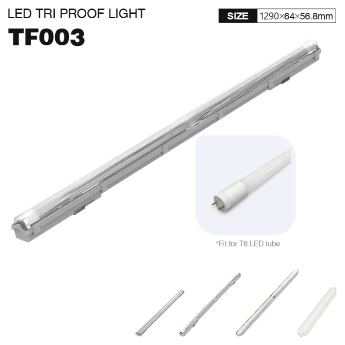 TF003 1x1900lm 1x18W Plafoniera 1 tubi stagna Senza sorgente luminosa 120cm-Plafoniera da Esterno--01