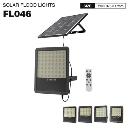 FL046 Projecteur solaire 300W 4000K - Lampes solaires extérieures puissantes - 01