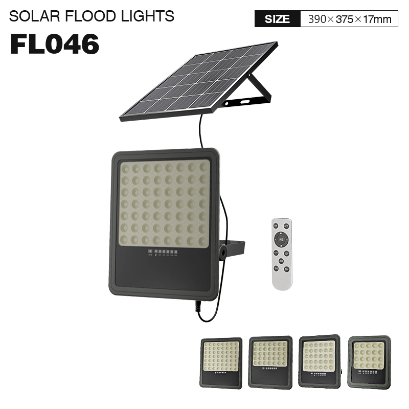 FL046 300W 4000K Proiettore solare-Lampade Solari da Esterno Potenti--01