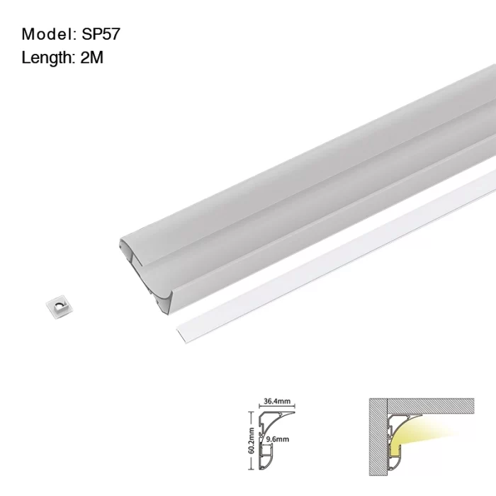 Profili per Cartongesso LED L2000*36.4*60.2mm SP57-Profilo LED Soffitto--01