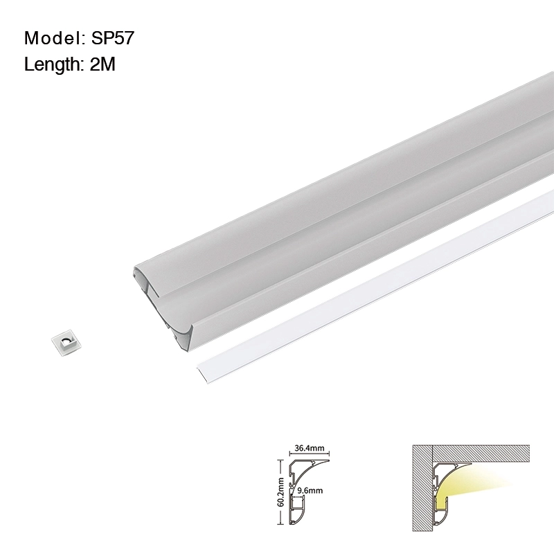 Profaịlụ Plasterboard LED L2000*36.4*60.2mm Profaịlụ elu ụlọ SP57-LED--01