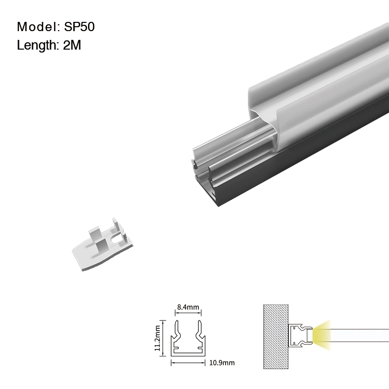 LED პროფილი L2000x10.9x11.2mm SP50-Led ალუმინის პროფილი--01