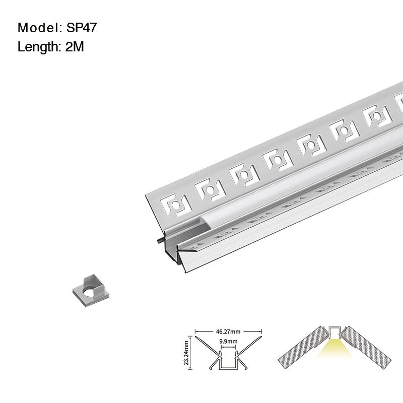 प्लास्टरबोर्ड प्रोफाइल L2000x46.27x23.24mm SP47-LED वॉल प्रोफाइल--01