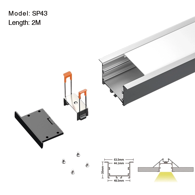 Shirit LED me profil L2000x63.5x35mm Profili i tavanit SP43-LED--01