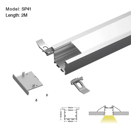 Profilo LED Alluminio L2000x55x34.8mm SP41-Profilo LED Incasso--01