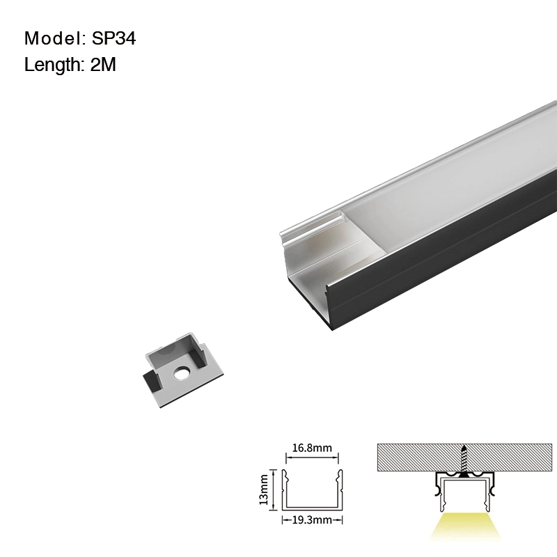Profili per Strisce LED Soffitto L2000x19.3x13mm SP34-Profilo LED Soffitto--01