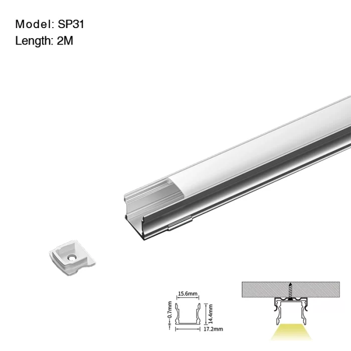 Profilo di Alluminio per LED L2000x17.2x14.4mm SP31-Profili LED--01