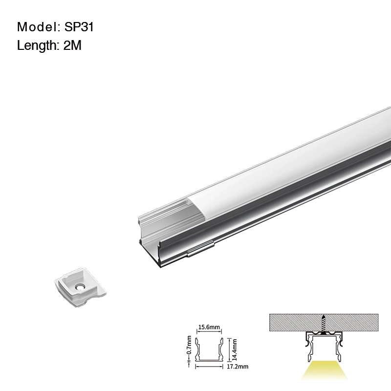 Profaịlụ Aluminom maka LED L2000x17.2x14.4mm Profaịlụ SP31-LED --01