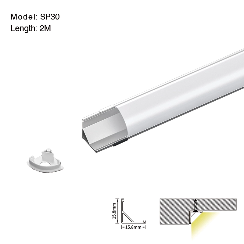 Profaịlụ LED L2000x15.8x15.8mm SP30-Ikanam profaịlụ elu--01