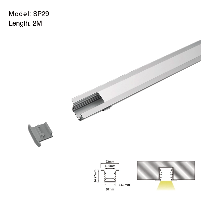 एलईडी स्ट्रिप प्लास्टरबोर्ड प्रोफाइल L2000x22x14.27mm SP29-LED प्रोफाइल--01