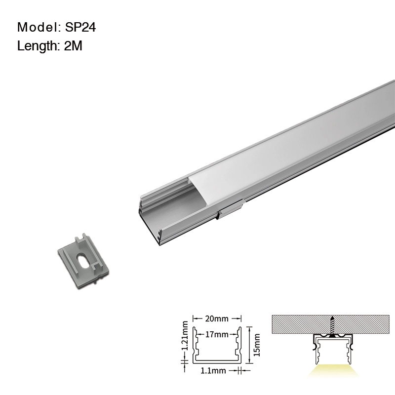 Profilo led alluminio L2000x20x15mm SP24-Profilo LED Soffitto--01
