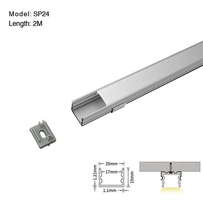 Алюминий LED профили L2000x20x15mm SP24-LED шыбы профили--01