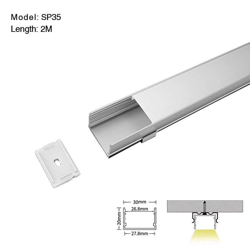 Bayanan Bayanan Bayani na LED Plasterboard Rufin L2000x30x20mm SP35-Bayanan Dakatarwar Bayanin LED--01