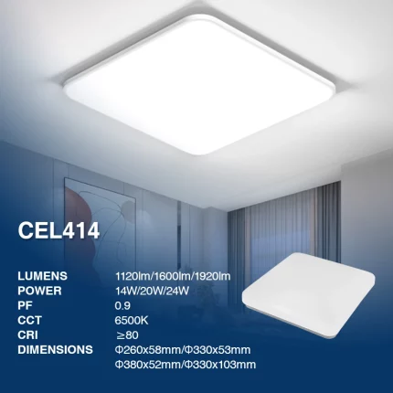 CEL414 Plafoniere LED da Soffitto 4000K 20W IP44-illuminazione Ufficio--02