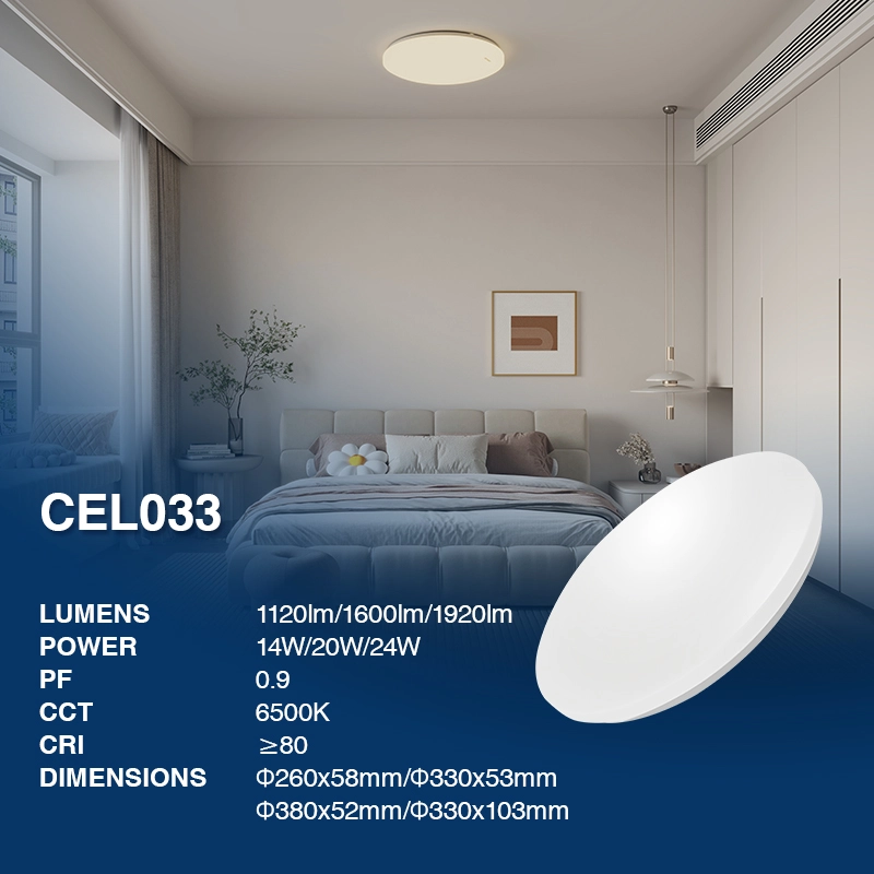 CEL033 Plafoniera LED Soffitto Rotonda 3000K 24W-Plafoniere Moderne--02