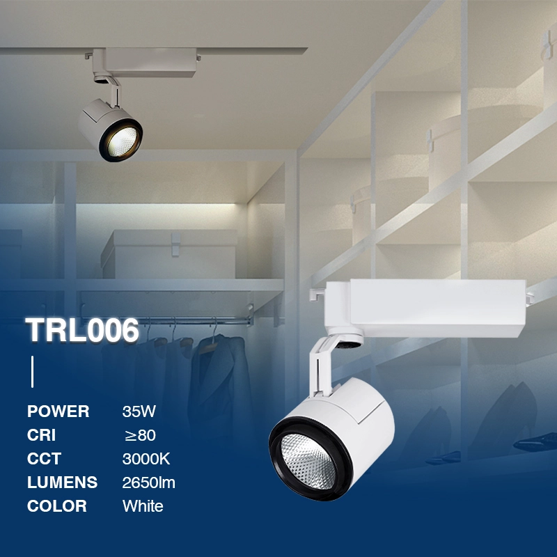 TRL006 35W 3000K 24° schwarze LED-Schienenbeleuchtung – Schienenstrahler für Shop – 02