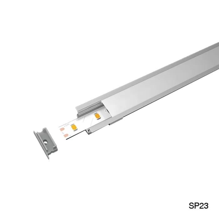 Profili alluminio per led L2000x26.7x10mm SP23-Profilo LED Cartongesso--02