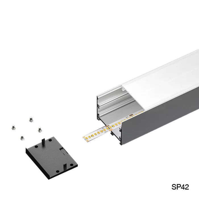 Profilo Strip LED sospensione L2000x48.5x35mm SP42-Profilo LED Incasso--02