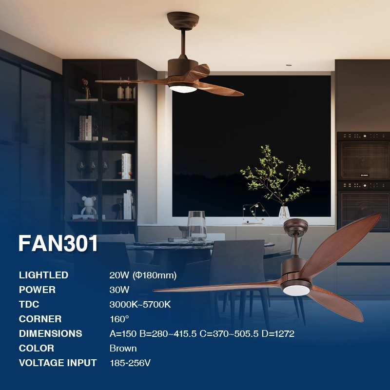 FAN301 Fan Chandelier-Lampu Kamar Tidur Modern--02