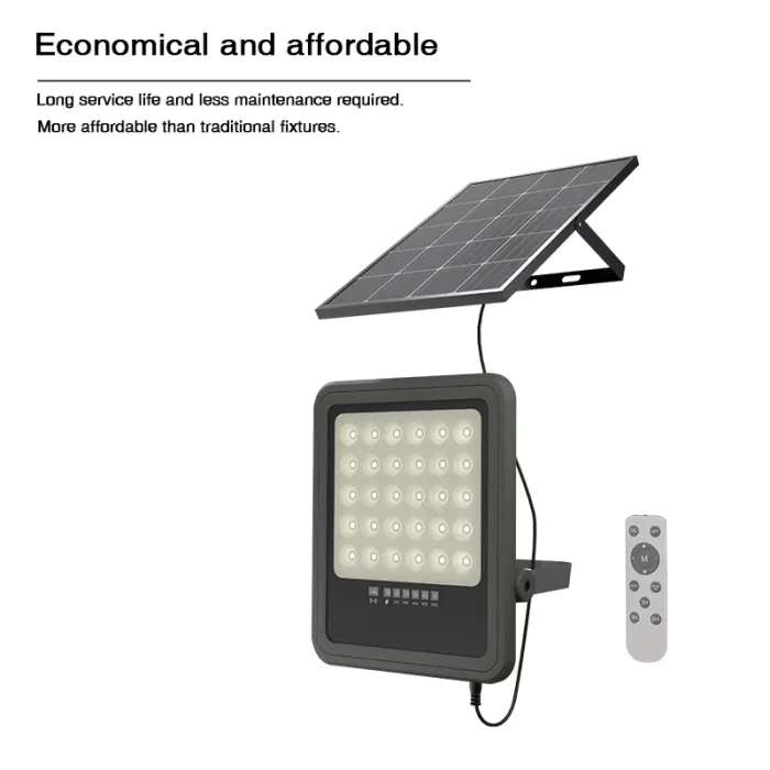 FL044 50W 4000K Proiettore solare-Illuminazione Giardino Moderno--03