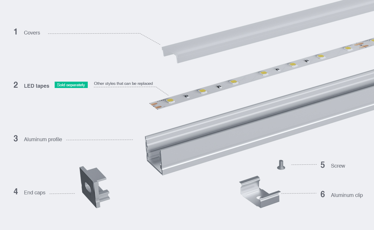 Profilo LED Incasso L2000x24.5x14.2mm SP32-Profilo LED a sospensione--03