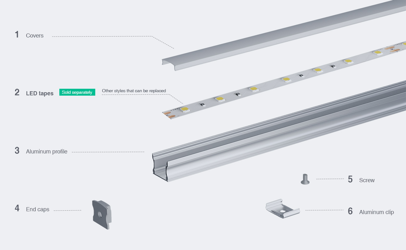 SP31 Profilo di Alluminio per LED 2000x17.2x14.4mm-Profilo Led Soffitto--03