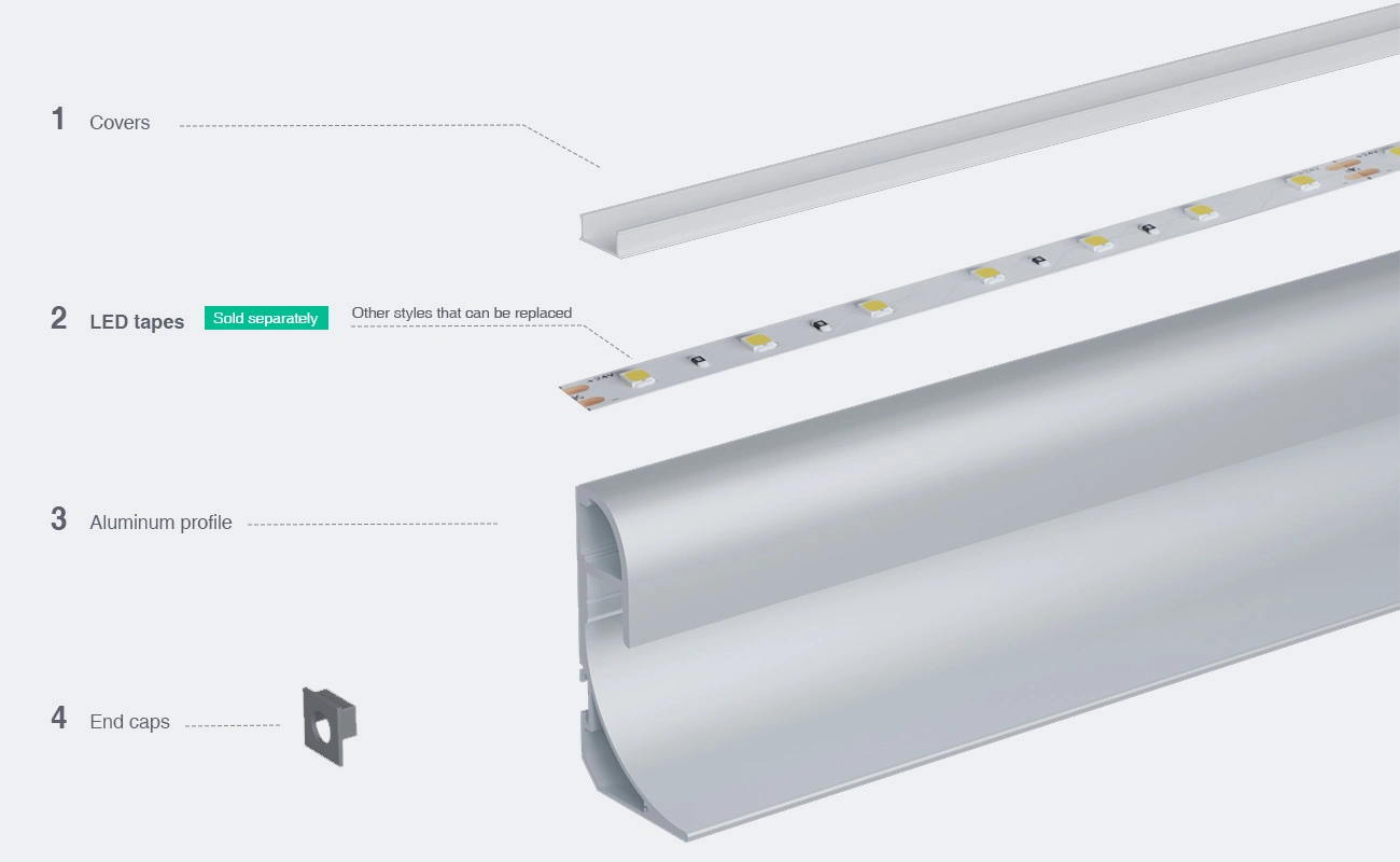 Profili per Cartongesso LED L2000*36.4*60.2mm SP57-Profilo LED Soffitto--03