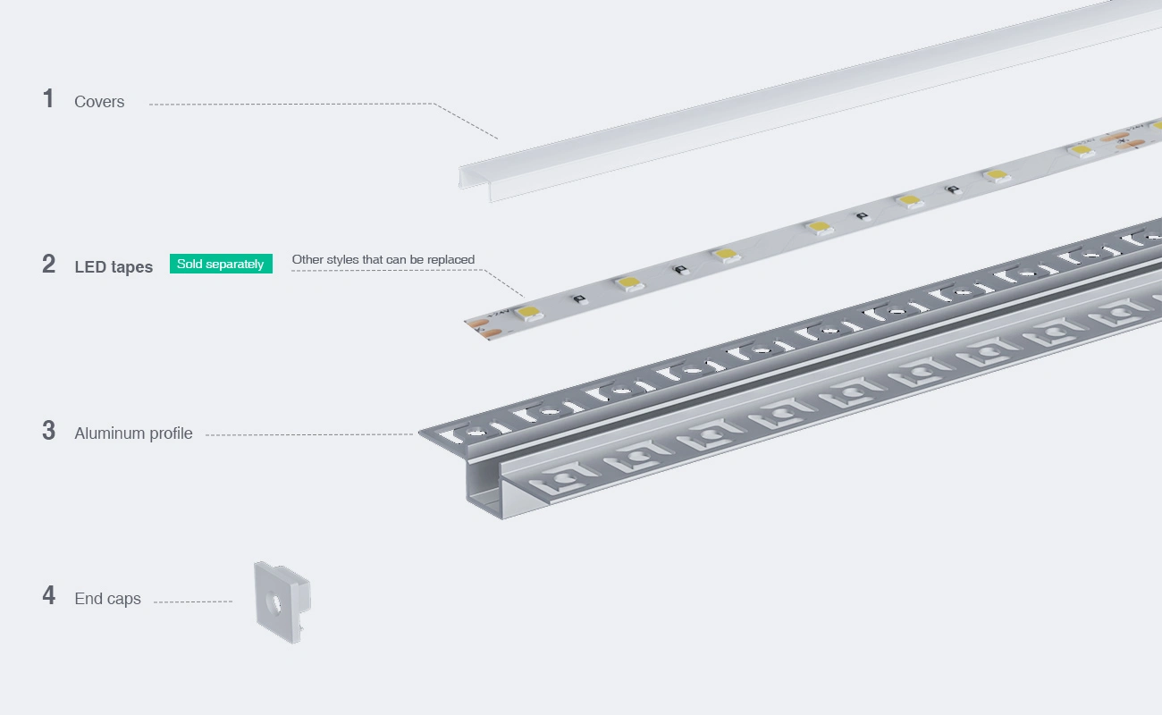 Striscia LED cartongesso L2000x55.5x14.9mm SP46-Profilo LED Parete--03