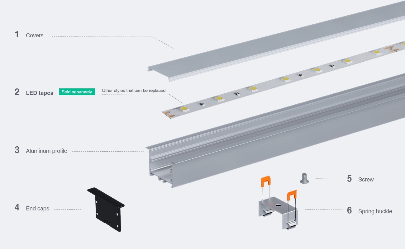 Strip LED con Profilo L2000x63.5x35mm SP43-Profili LED--03