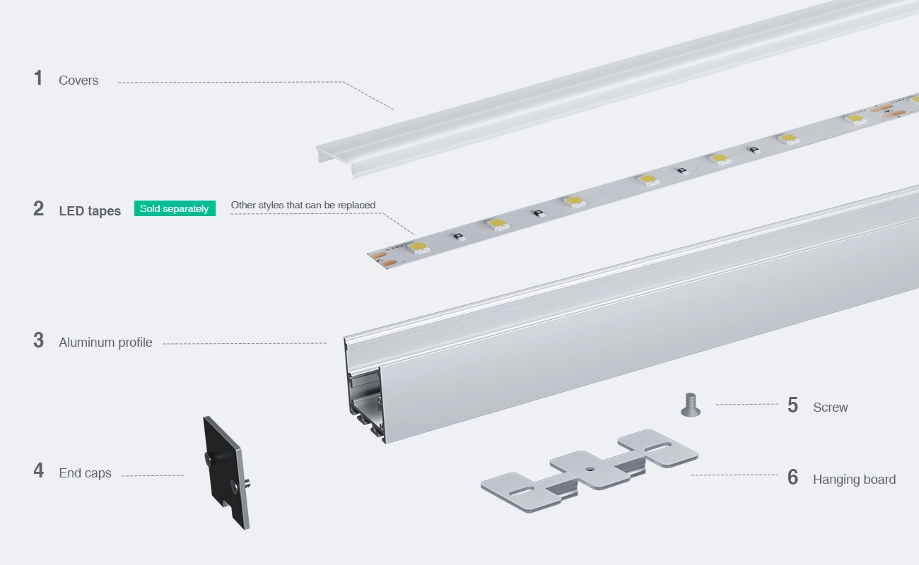 LED Profili Alluminio L2000x35x35mm SP38-Profilo LED a sospensione--03