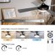 FAN101 185-256V 50/60Hz 3000-5700k 44inch Lampadari Ventilatori Hooled-Lampadario con Pale--04