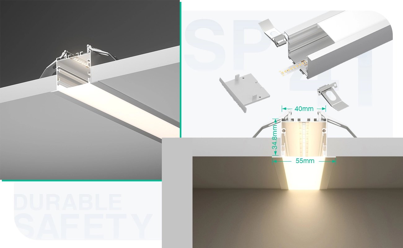 Profilo LED Alluminio L2000x55x34.8mm SP41-Profilo Alluminio Led--05