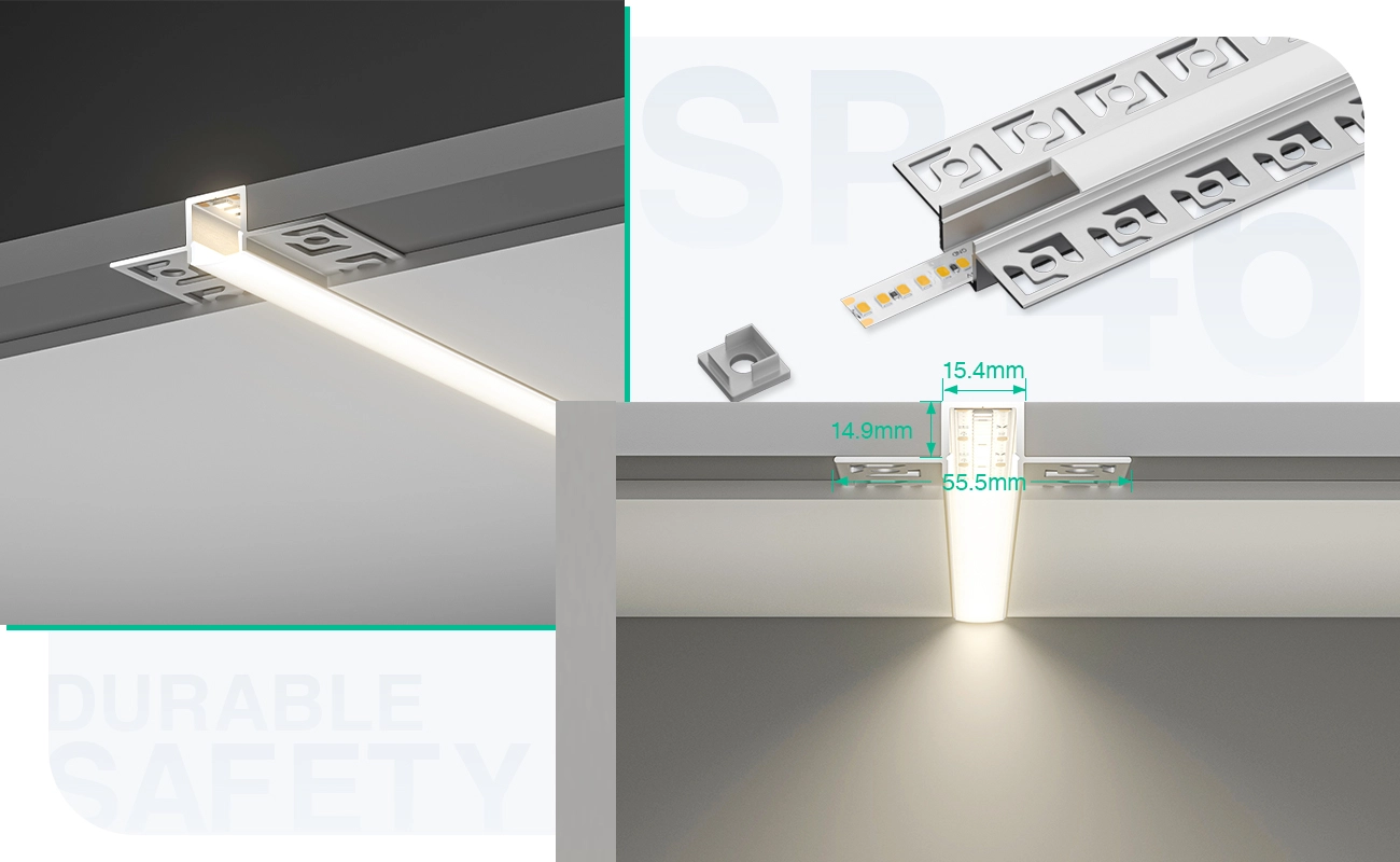 Striscia LED cartongesso L2000x55.5x14.9mm SP46-Profilo LED Parete--05
