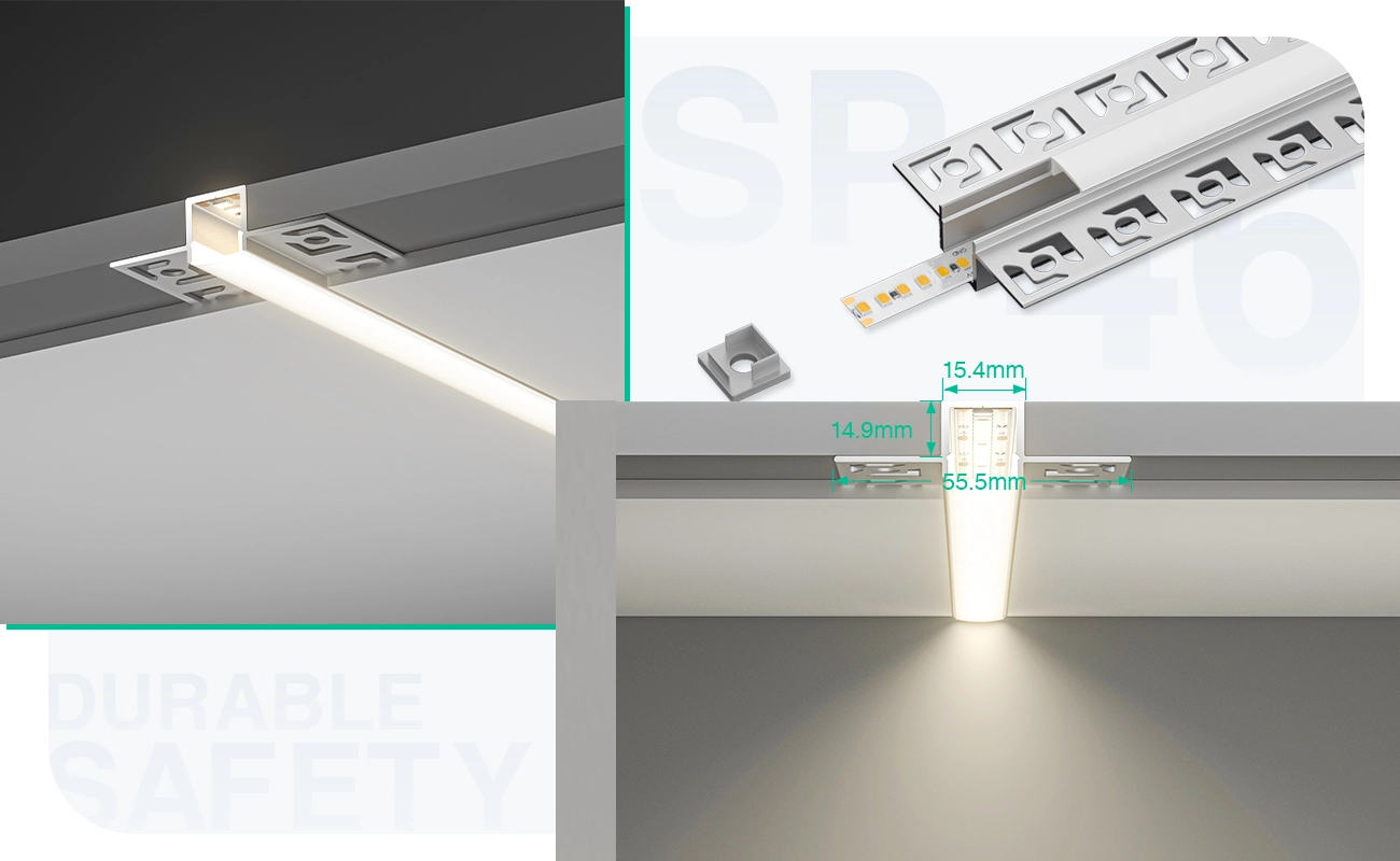 Striscia LED cartongesso L2000x55.5x14.9mm SP46-Lampade Salotto--05