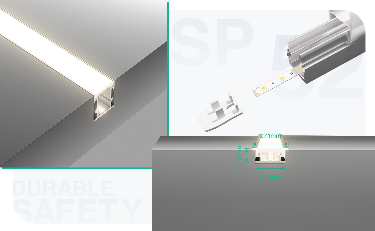 LED Pro Profili L2000x21.3x25.6mm SP52-Profili Per Strisce Led--05