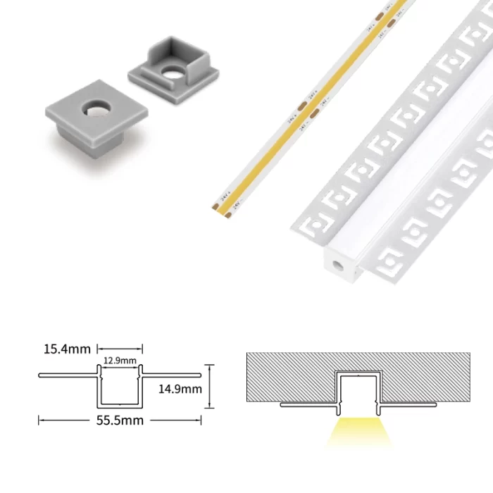 Striscia LED cartongesso L2000x55.5x14.9mm SP46-Profilo LED Angolare--06