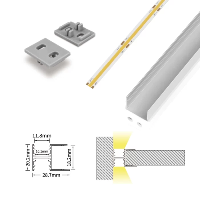 Strip LED Profilo L2000x28.7x20.2mm SP49-Profilo LED Parete--06