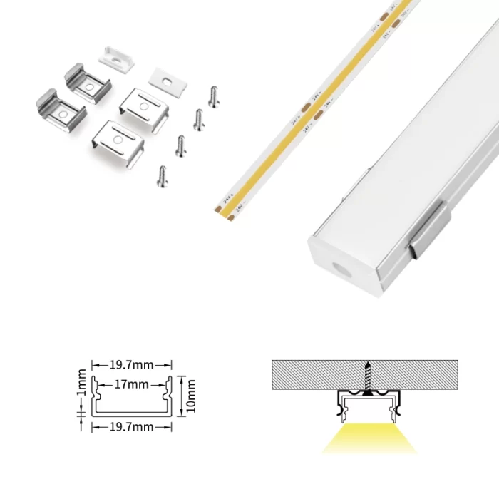 Profili Striscia LED Cartongesso L2000x19.7x10mm SP58-Profili LED--06